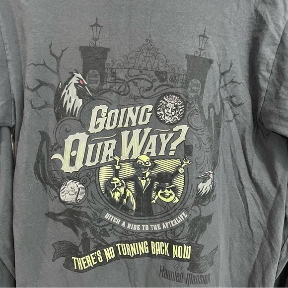 Disney Parks The Haunted Mansion Hitchhiking Ghosts long sleeve Tee Shirt small - Picture 3 of 4